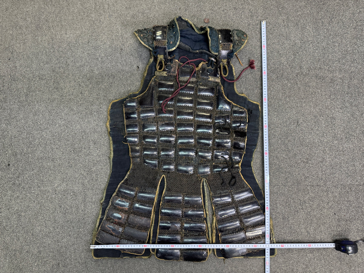 Y10879 YOROI Iron Karuta-style Samurai armor Japan antique bugu arms bushi