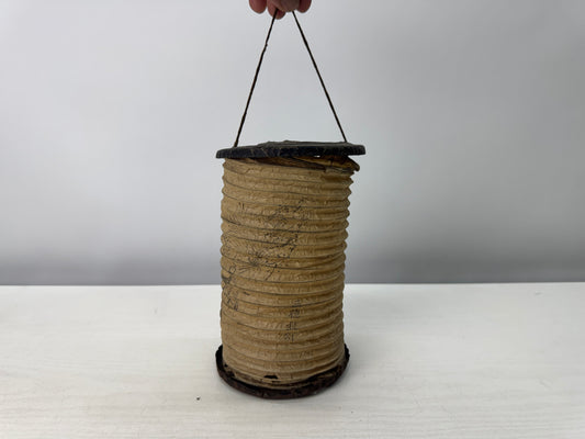 Y10885 CHOUCHIN Foldable iron lantern Andon light lighting tool Japan antique