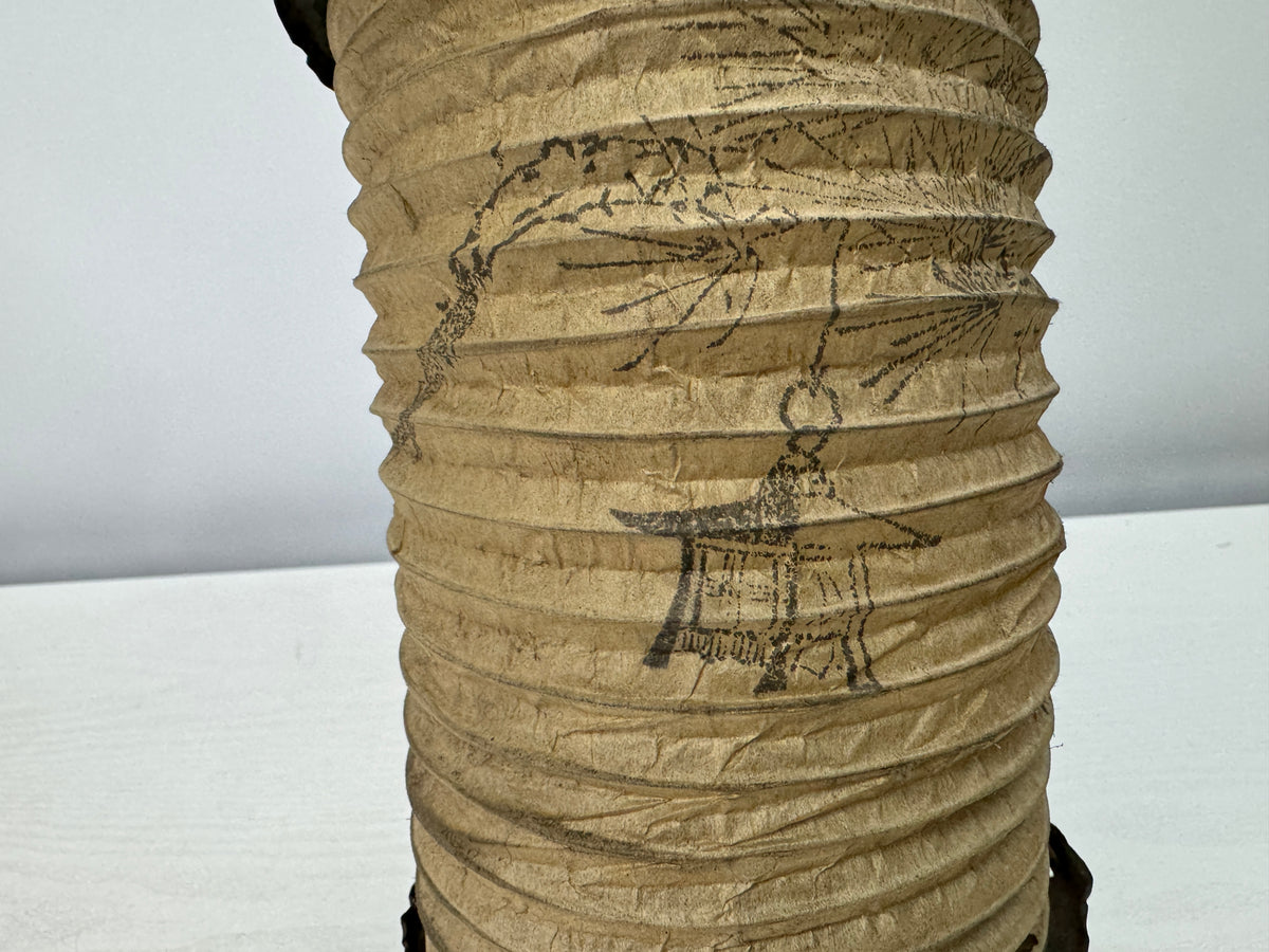 Y10885 CHOUCHIN Foldable iron lantern Andon light lighting tool Japan antique