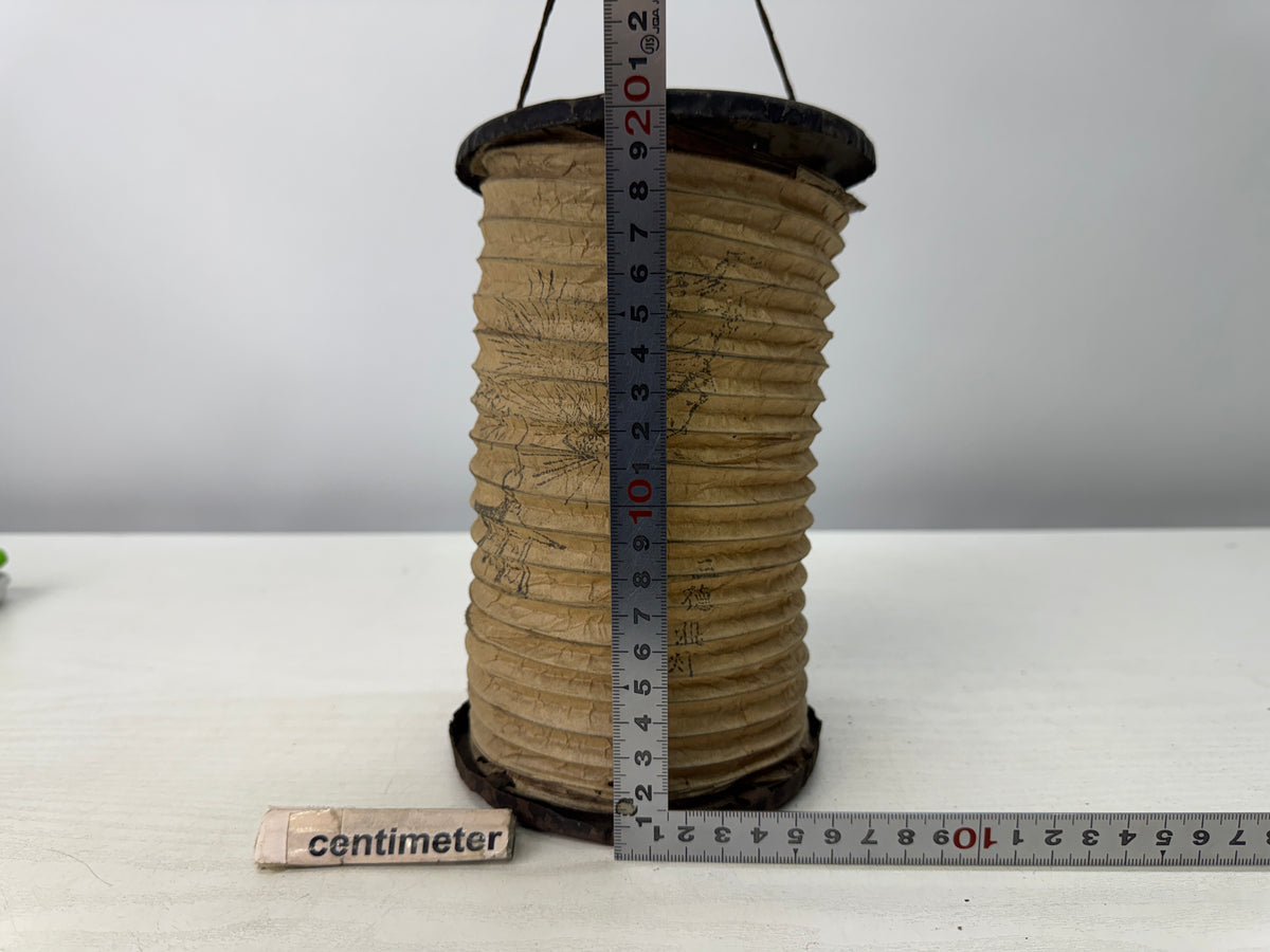 Y10885 CHOUCHIN Foldable iron lantern Andon light lighting tool Japan antique