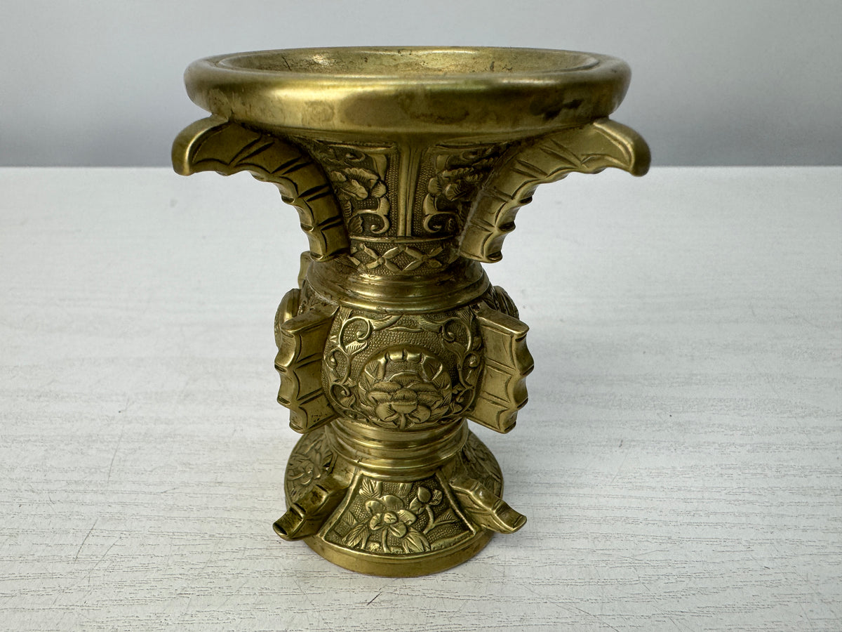Y10889 Buddhist Altar Equipment Copper 5 implements for worship Japan antique
