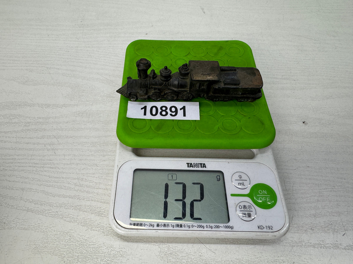 Y10891 OKIMONO metal Benkei locomotive train figurine Japan antique ornament