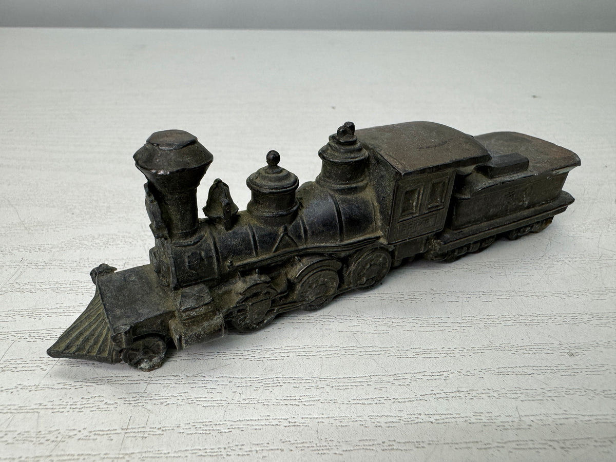 Y10891 OKIMONO metal Benkei locomotive train figurine Japan antique ornament