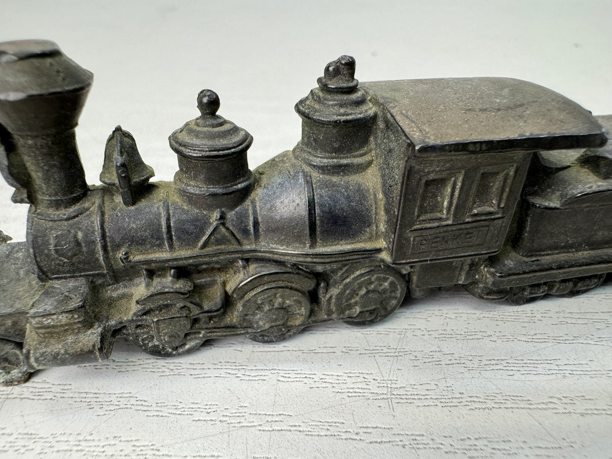 Y10891 OKIMONO metal Benkei locomotive train figurine Japan antique ornament