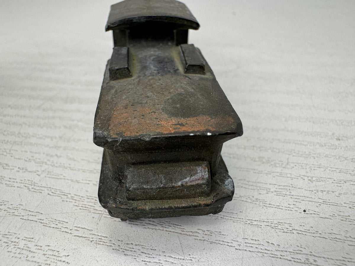 Y10891 OKIMONO metal Benkei locomotive train figurine Japan antique ornament
