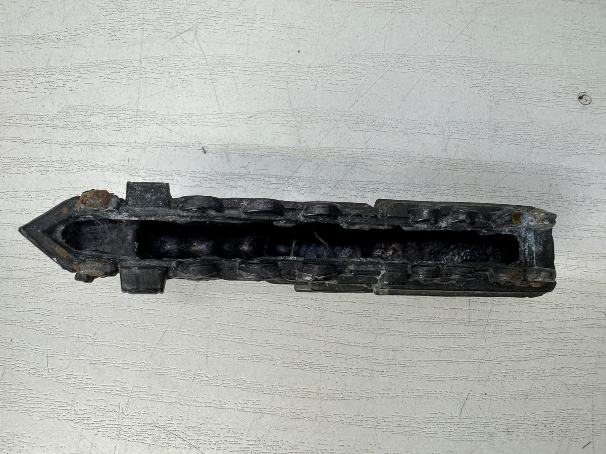 Y10891 OKIMONO metal Benkei locomotive train figurine Japan antique ornament