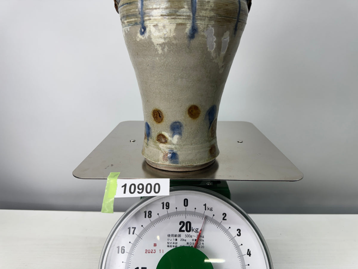 Y10900 FLOWER VASE Ofuke-ware kintsugi Japan antique ikebana floral arrangement