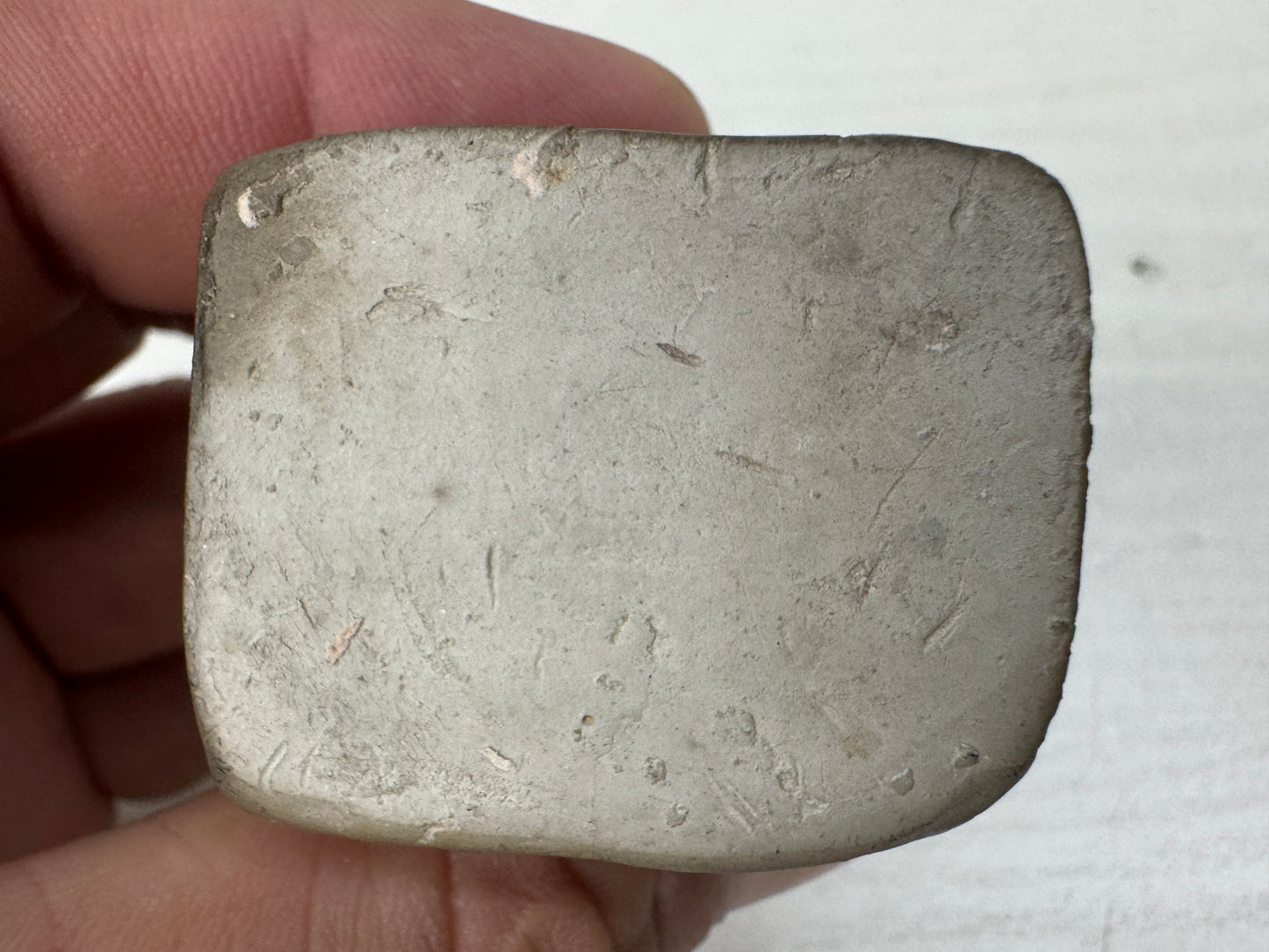 Y10912 STAMP MATERIAL ceramic Sheep signed box Japan antique hanko inkan seal