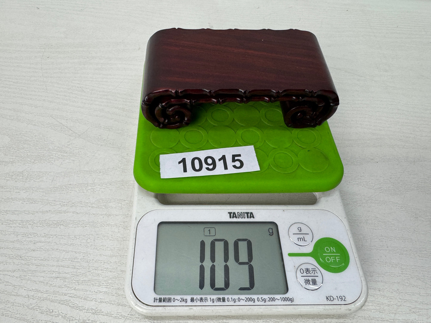Y10915 FLOWER STAND Karaki curved legs ink rest Japan antique ikebana interior