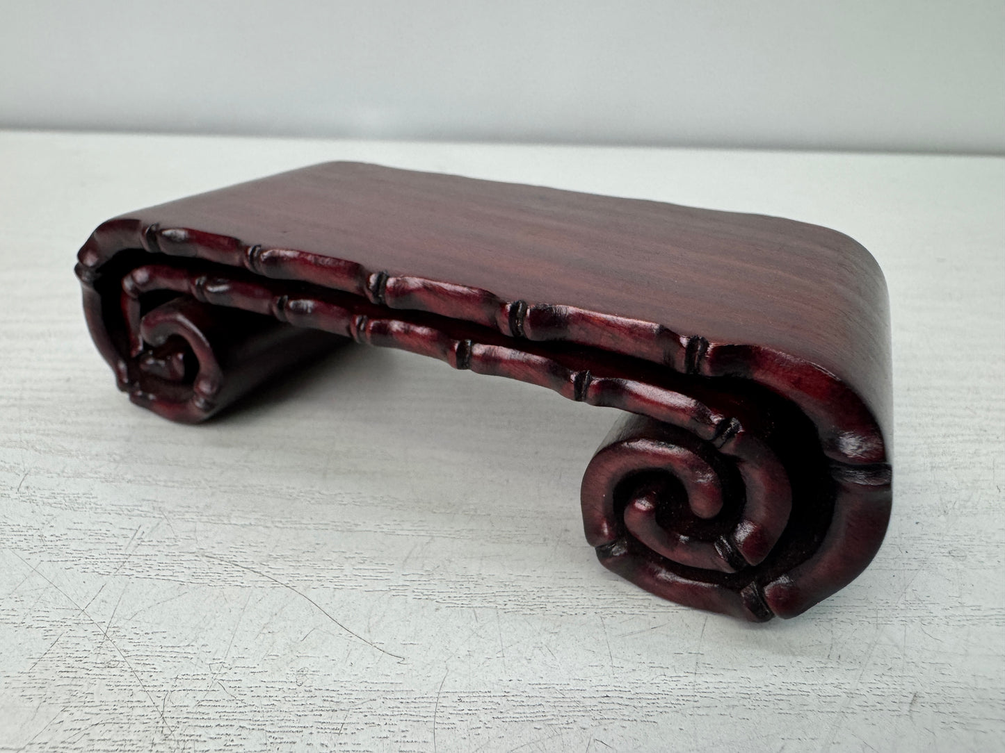 Y10915 FLOWER STAND Karaki curved legs ink rest Japan antique ikebana interior