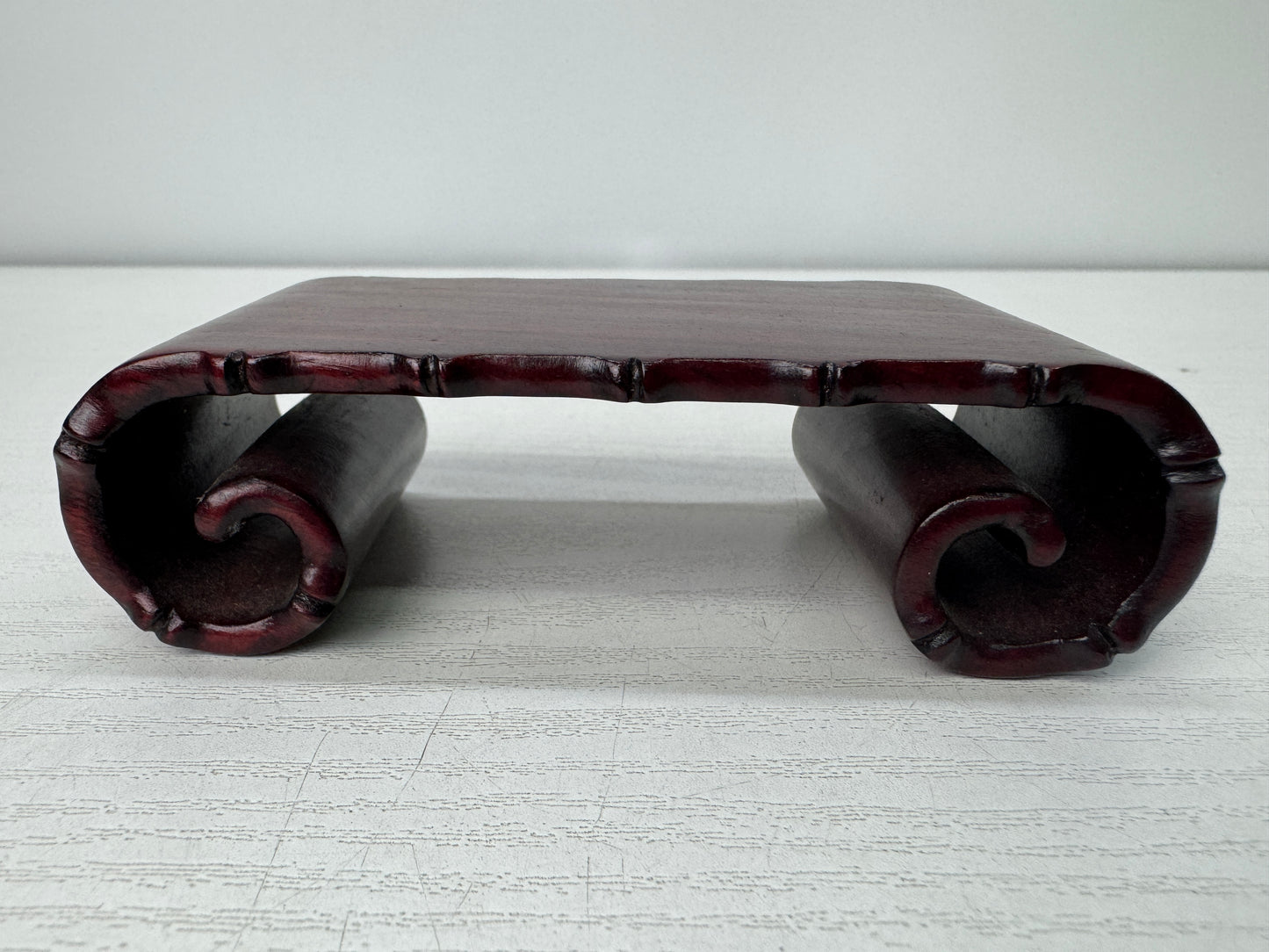 Y10915 FLOWER STAND Karaki curved legs ink rest Japan antique ikebana interior