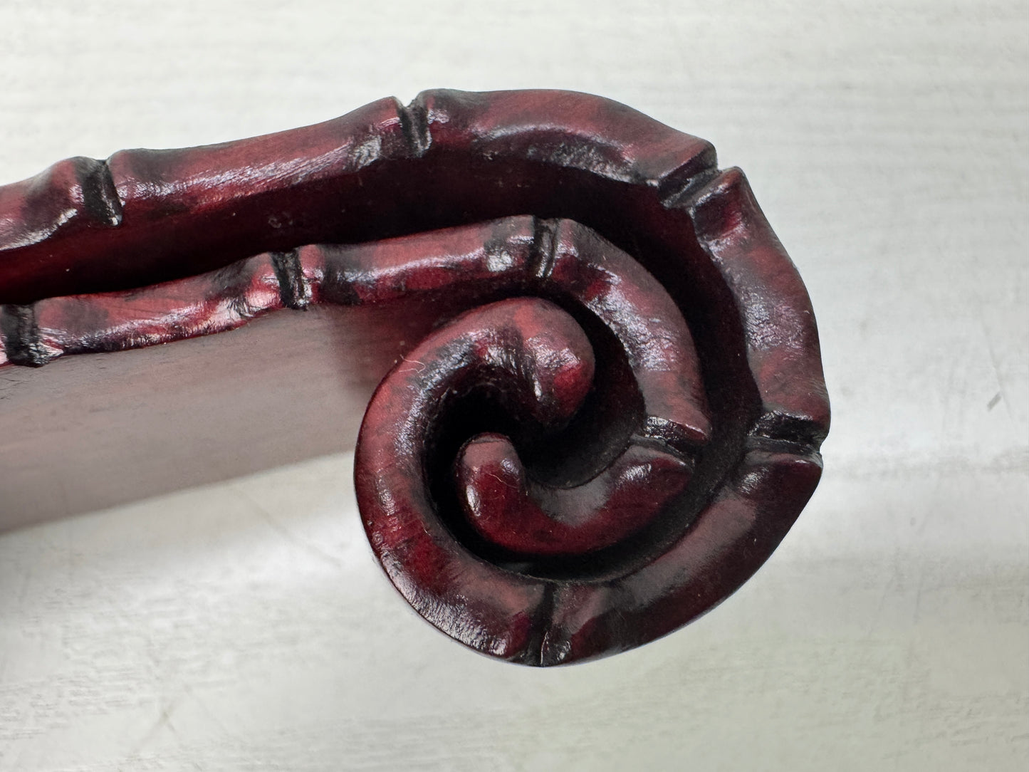 Y10915 FLOWER STAND Karaki curved legs ink rest Japan antique ikebana interior