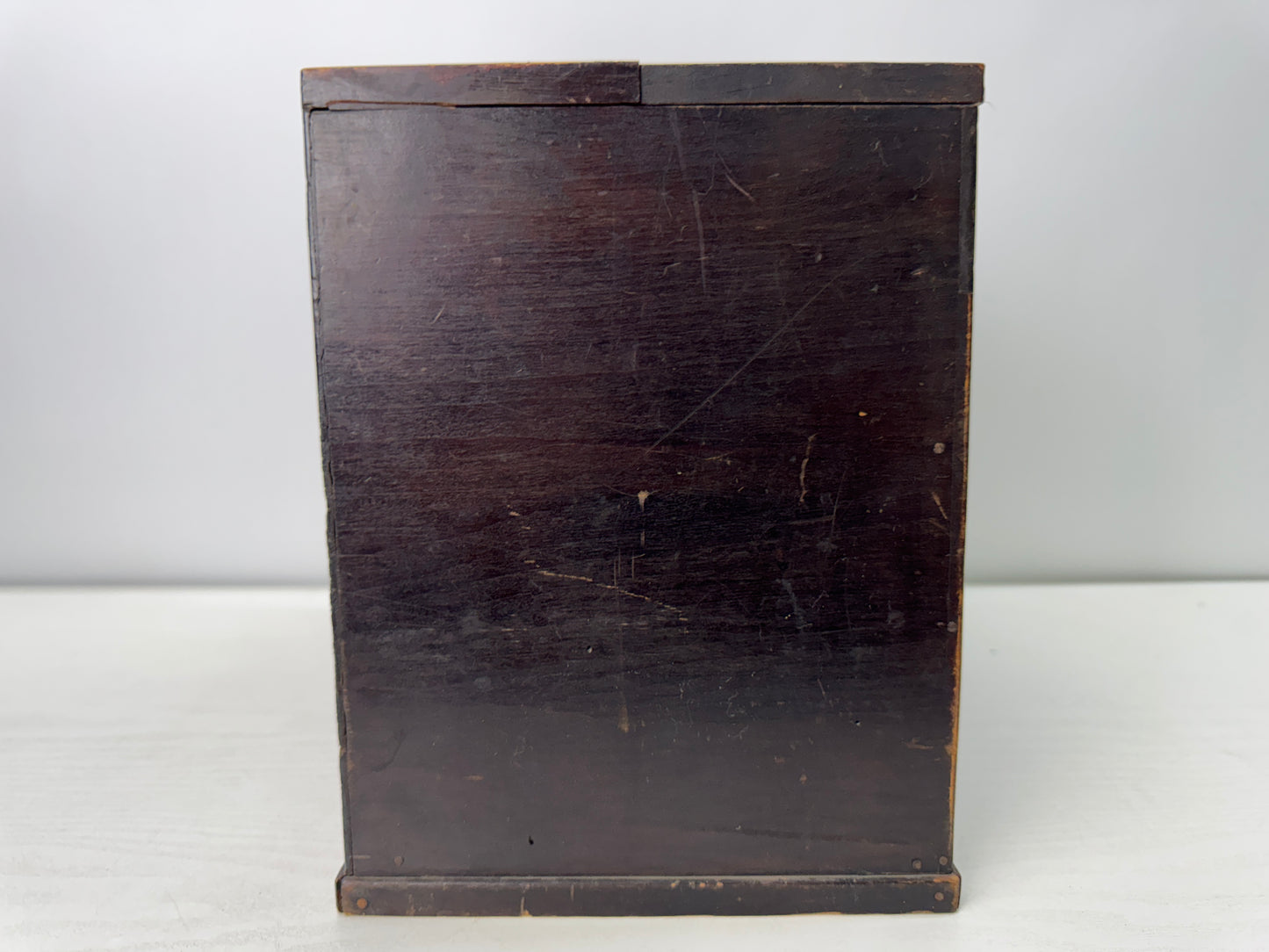 Y10916 TANSU wooden Sewing box accessory case small chest Japan antique storage