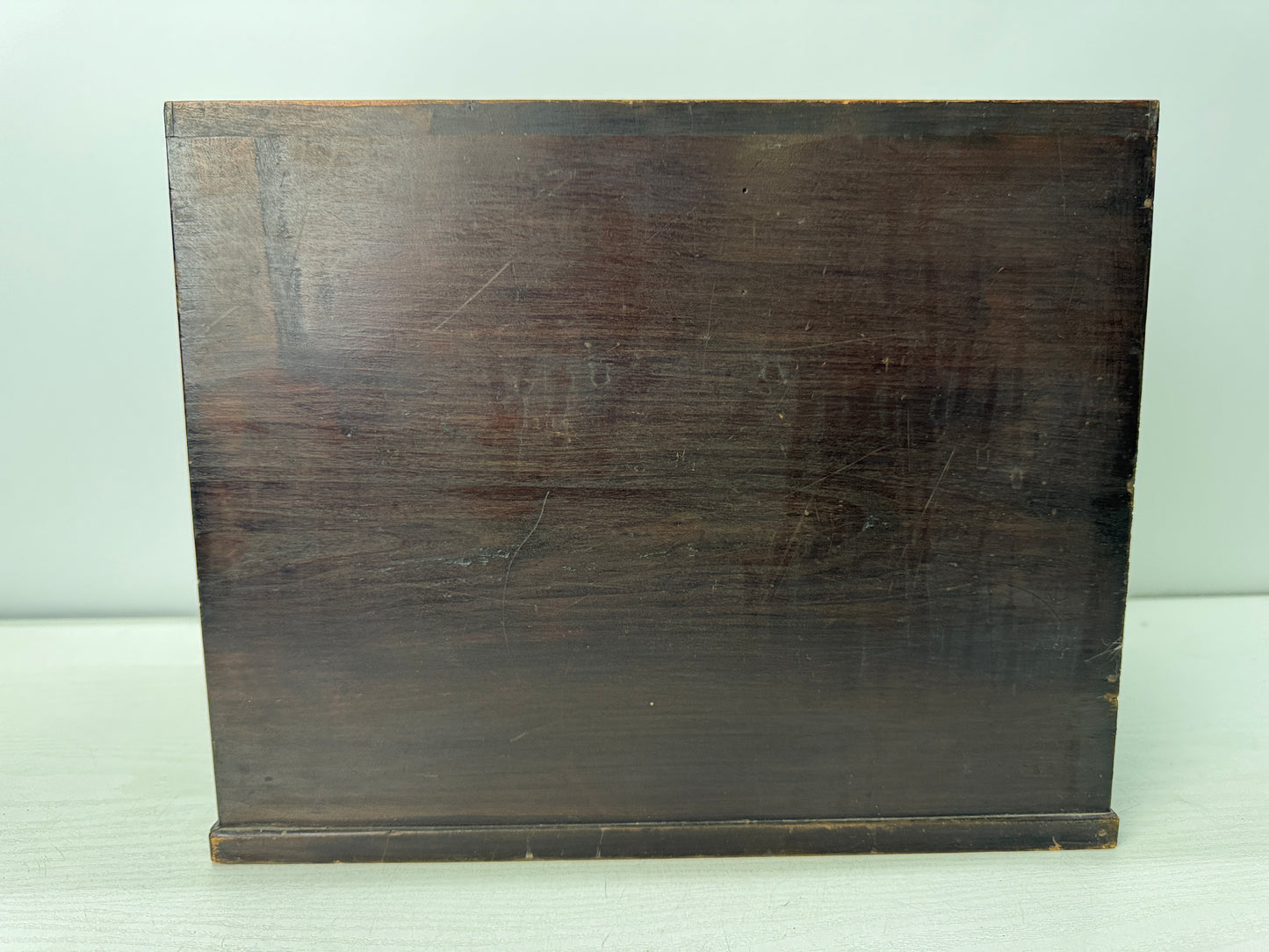 Y10916 TANSU wooden Sewing box accessory case small chest Japan antique storage