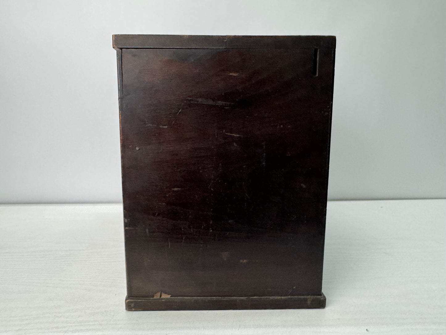 Y10916 TANSU wooden Sewing box accessory case small chest Japan antique storage
