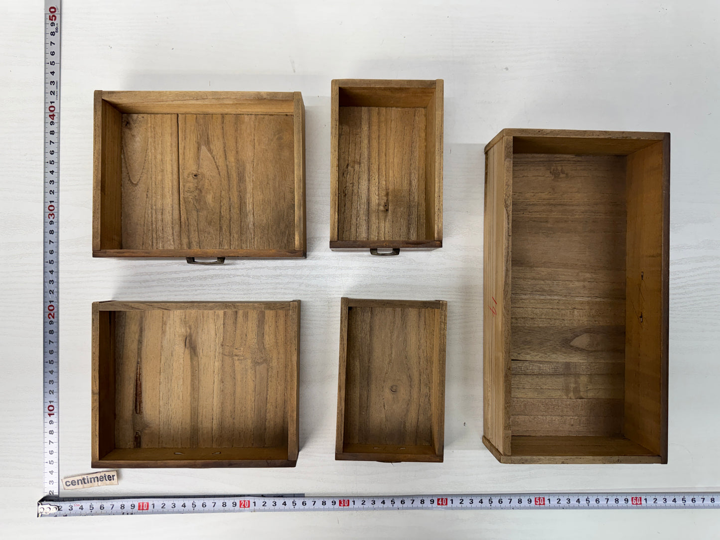 Y10916 TANSU wooden Sewing box accessory case small chest Japan antique storage