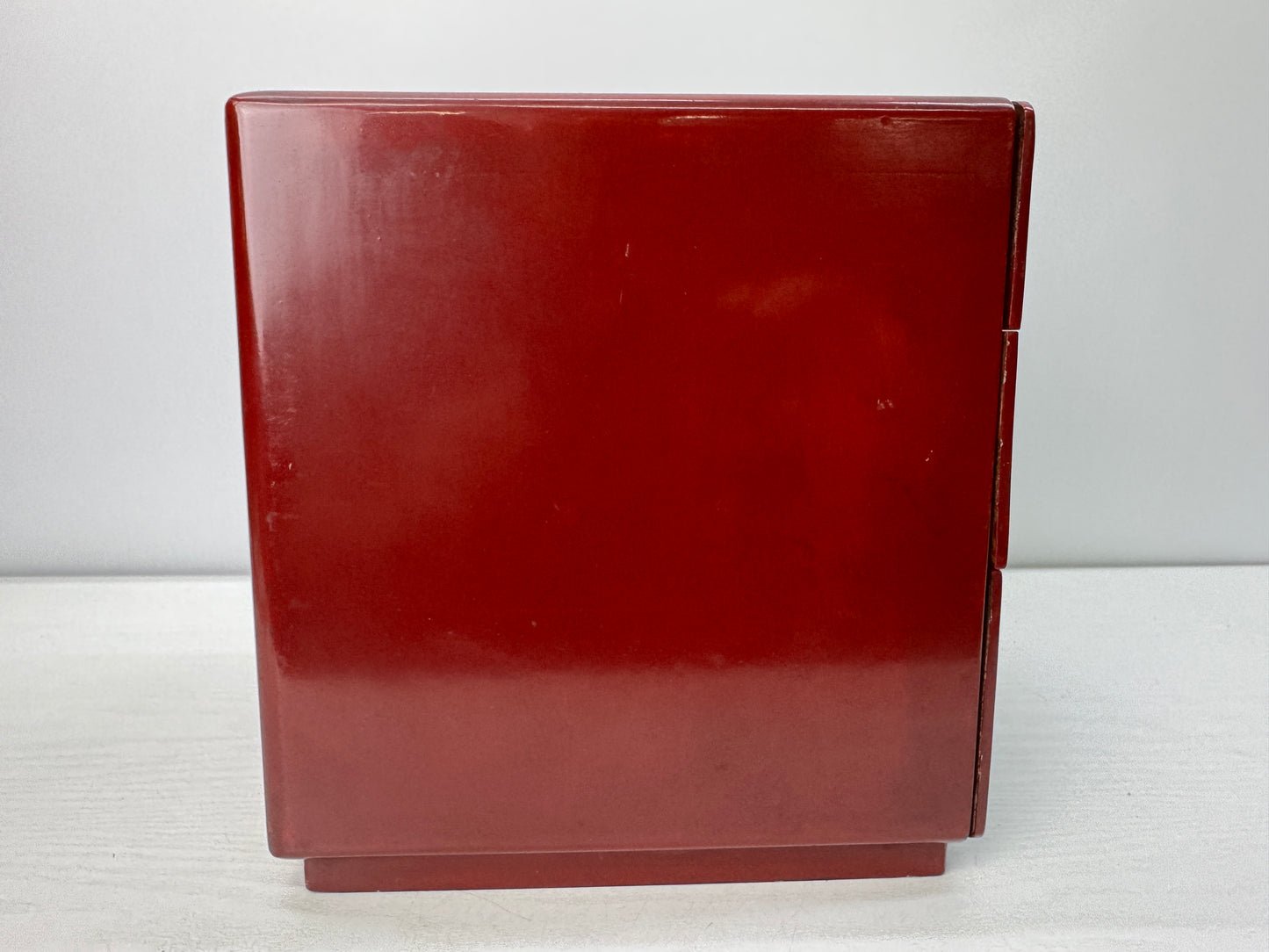 Y10917 TANSU Negoro lacquer 3-tier small chest drawers Japan antique storage