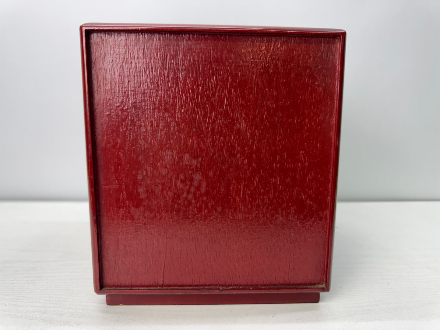 Y10917 TANSU Negoro lacquer 3-tier small chest drawers Japan antique storage