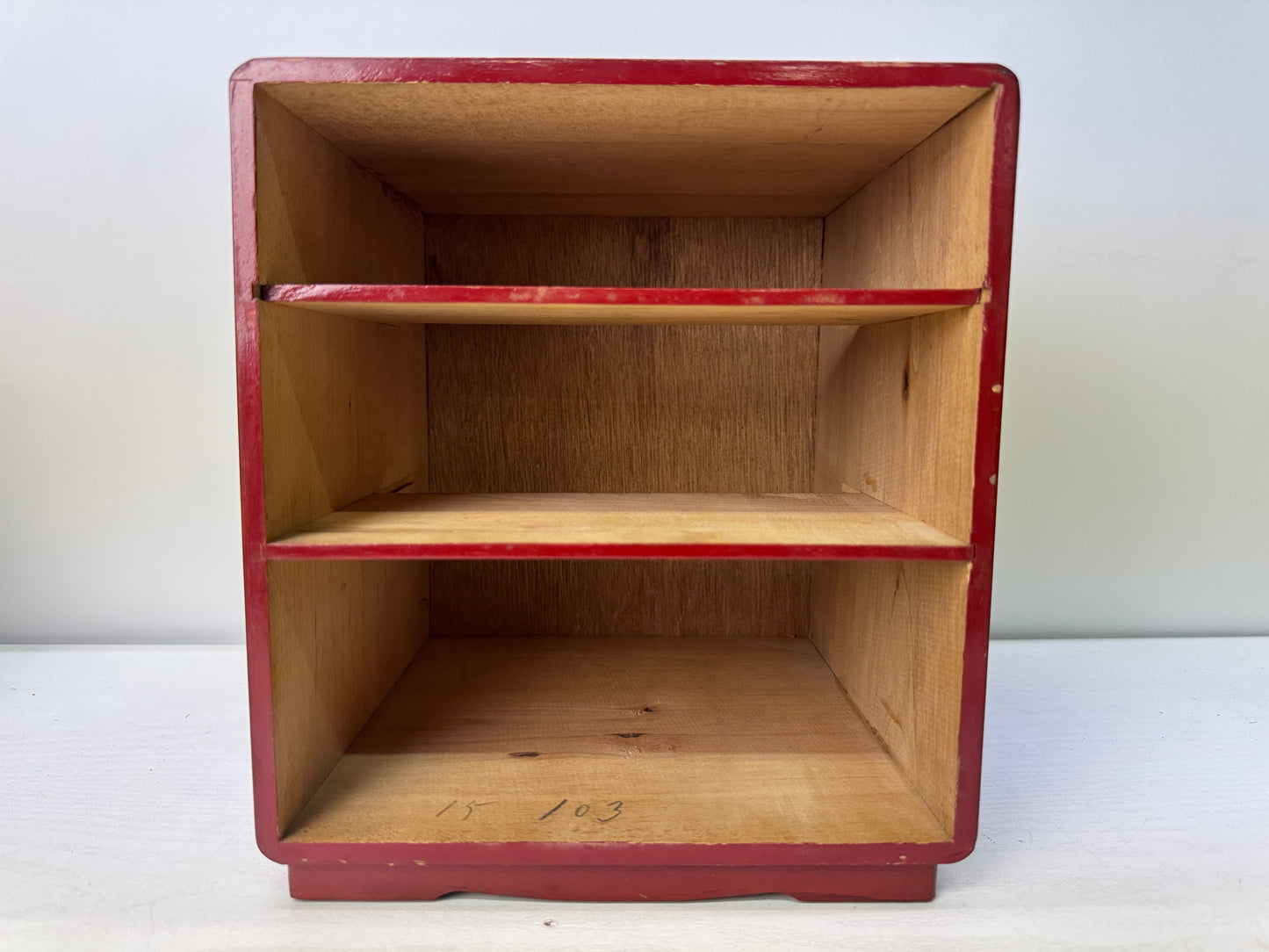 Y10917 TANSU Negoro lacquer 3-tier small chest drawers Japan antique storage