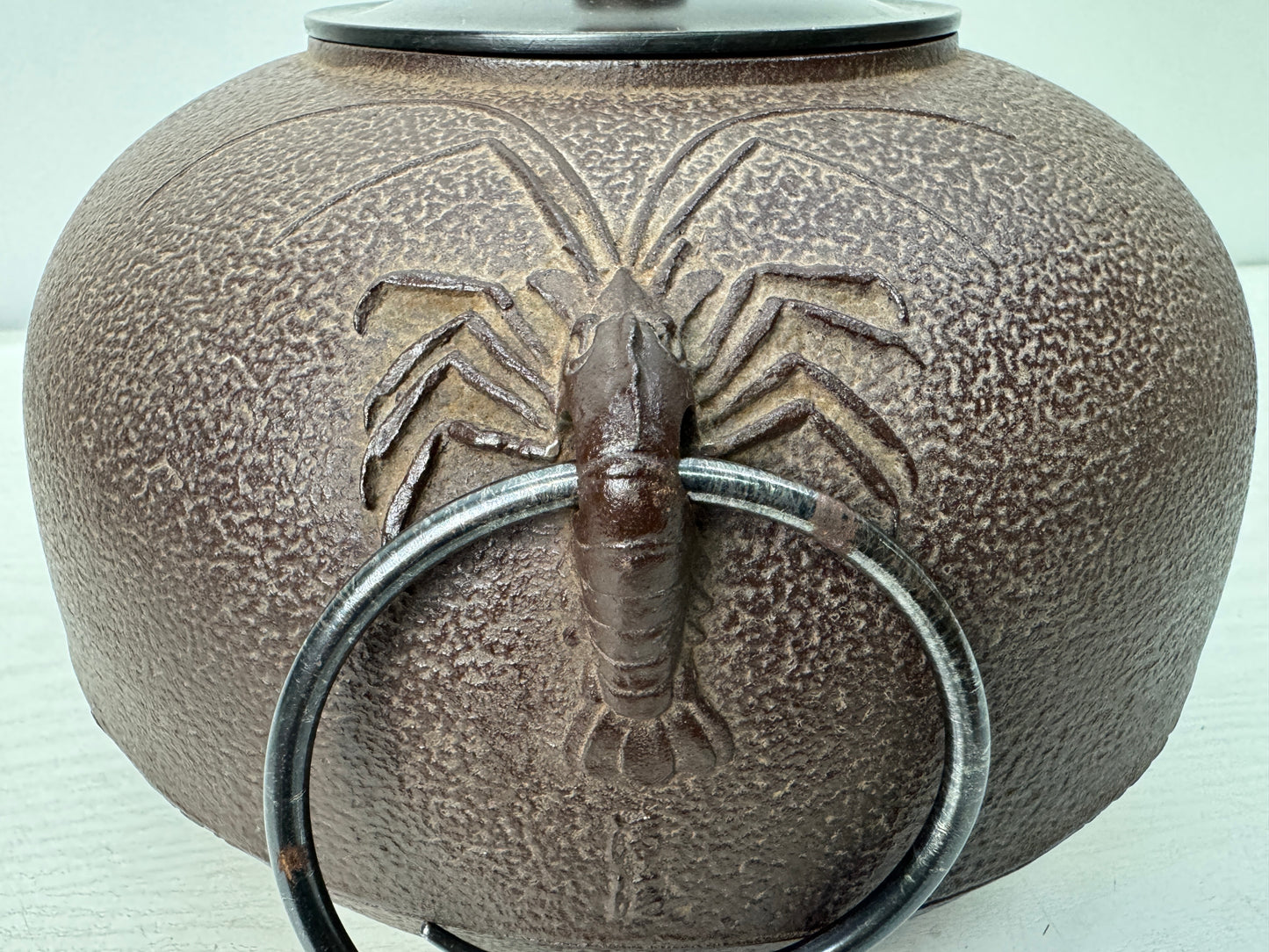Y10920 CHAGAMA Iron teapot pot kettle signed box Japan antique tea ceremony