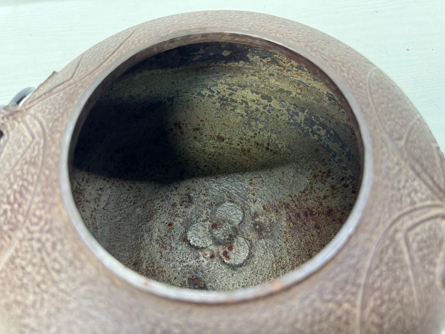 Y10920 CHAGAMA Iron teapot pot kettle signed box Japan antique tea ceremony