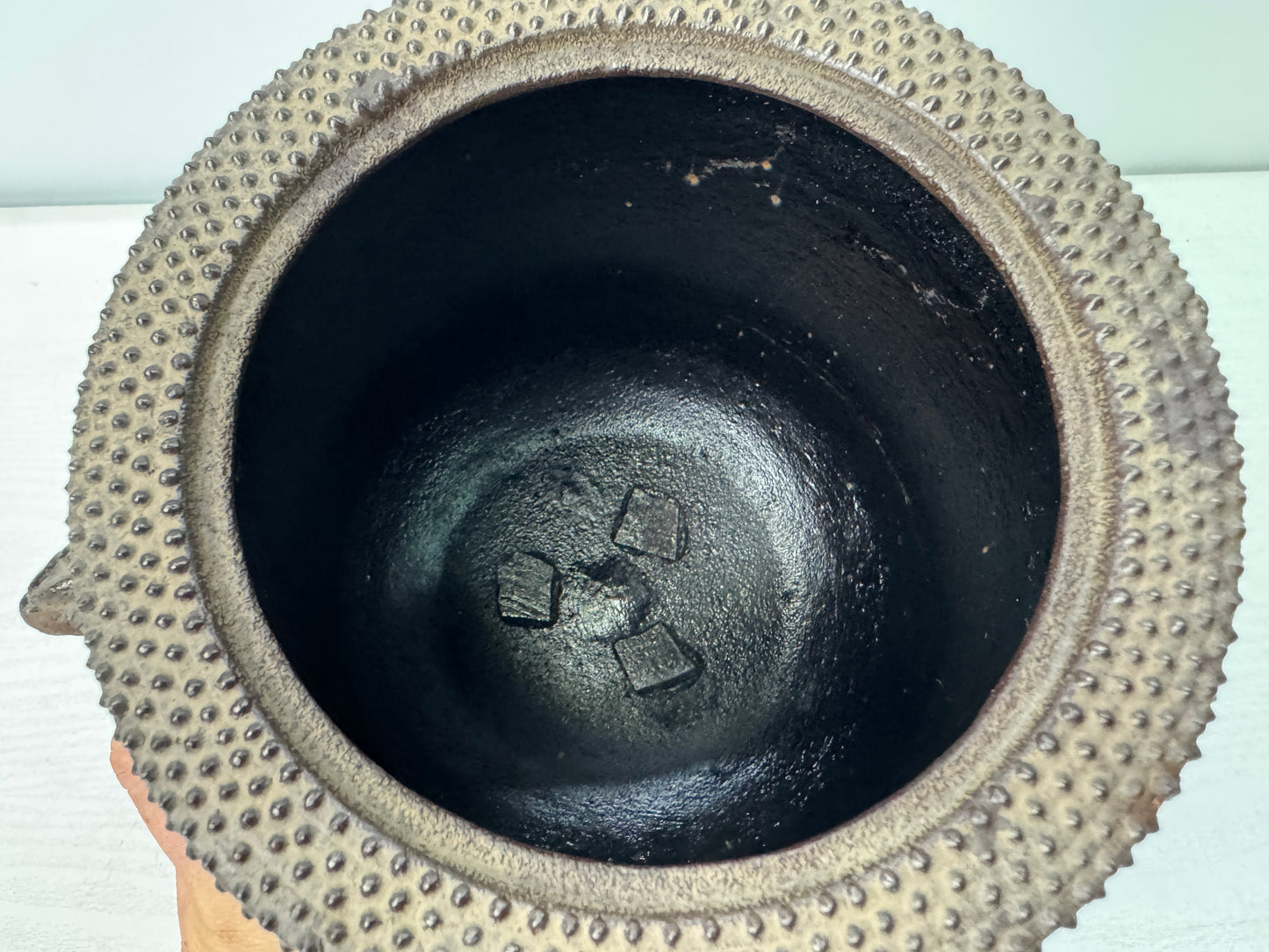 Y10922 CHAGAMA Iron teapot pot kettle signed box Japan antique tea ceremony