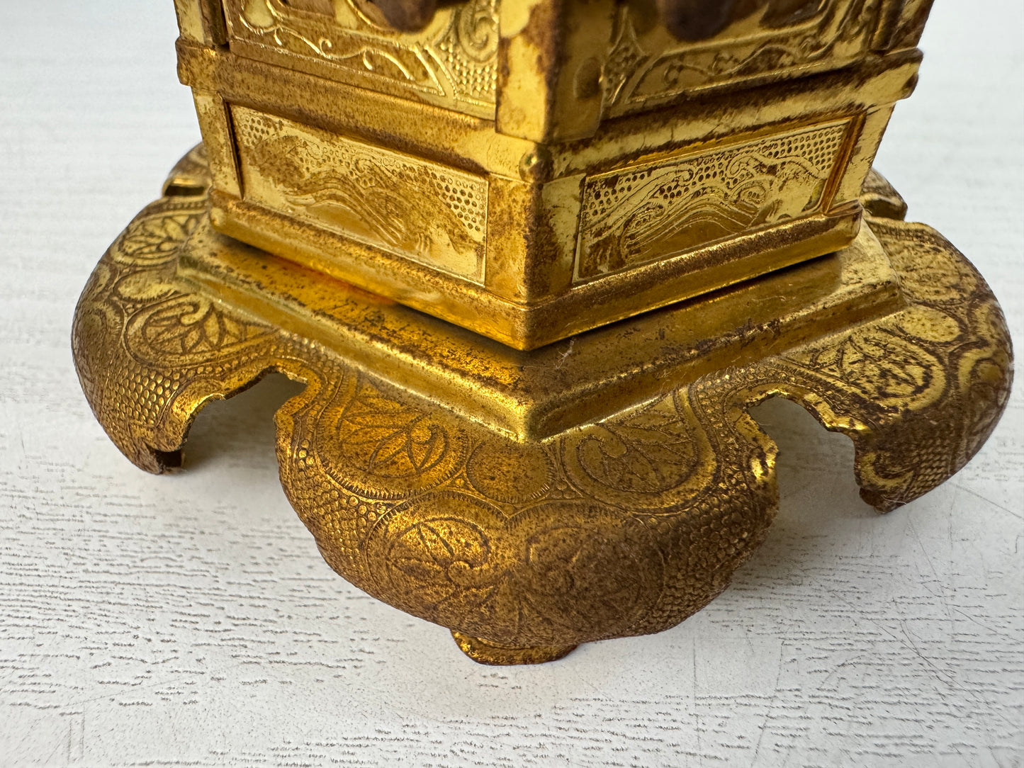 Y10929 TOUROU small Hanging Lantern pair gold leaf Japan antique lighting light