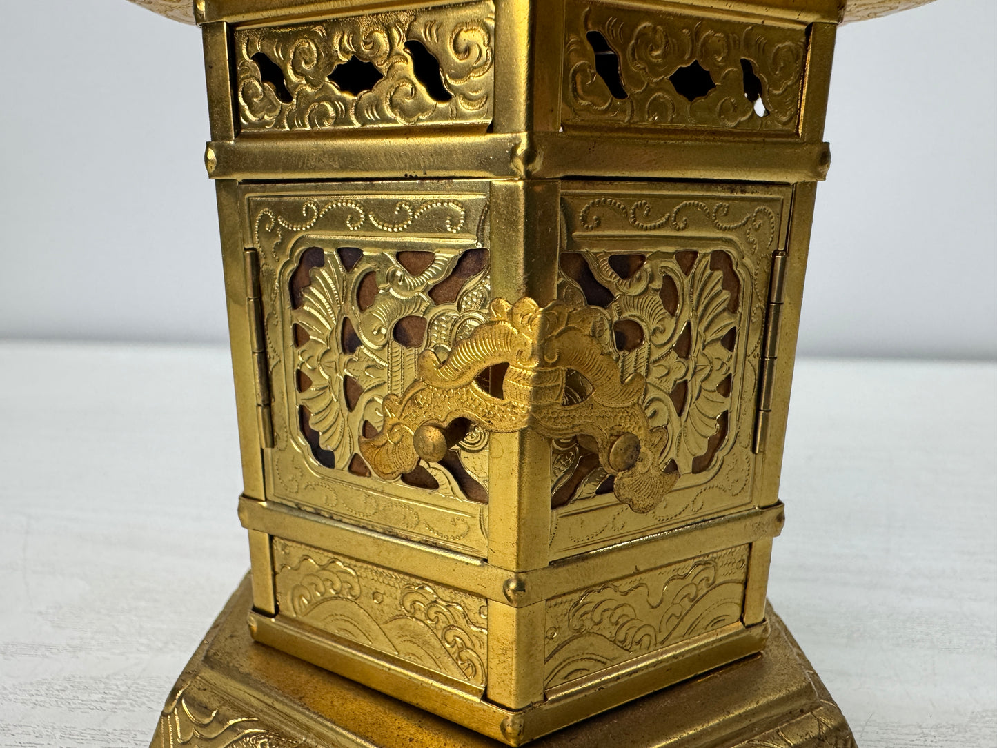 Y10930 TOUROU small Hanging Lantern pair Andon Japan antique lighting light
