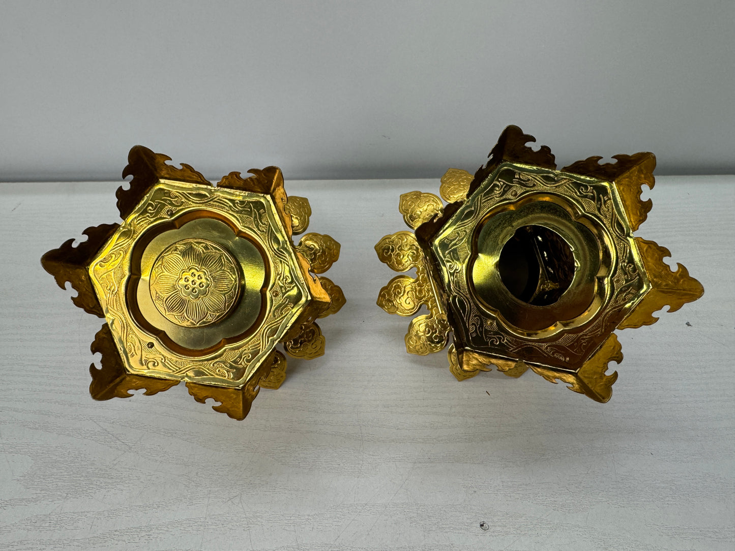 Y10930 TOUROU small Hanging Lantern pair Andon Japan antique lighting light