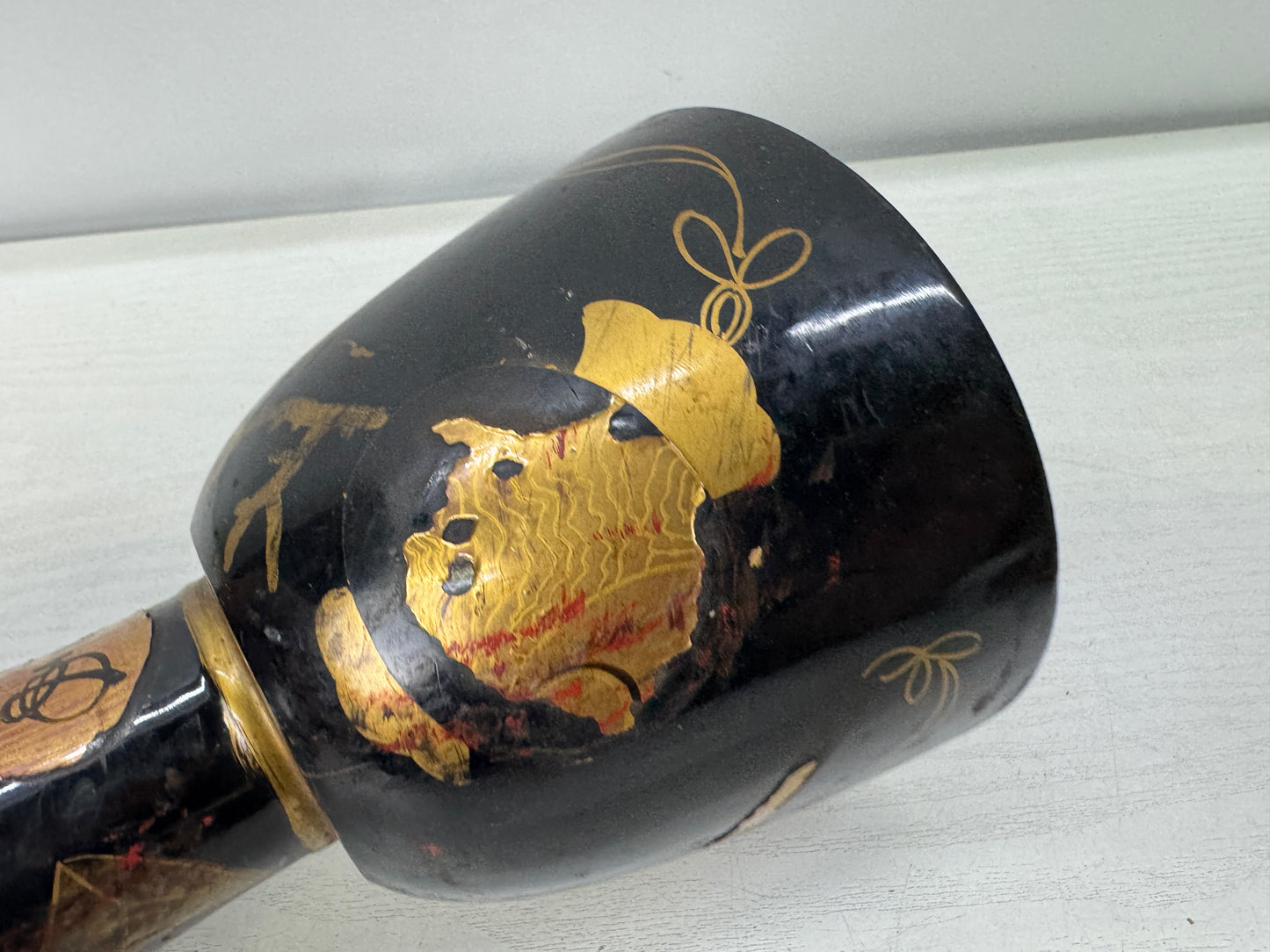 Y10932 TAIKO Tsuzumi hand drum Makie Japanese traditional dance Japan antique