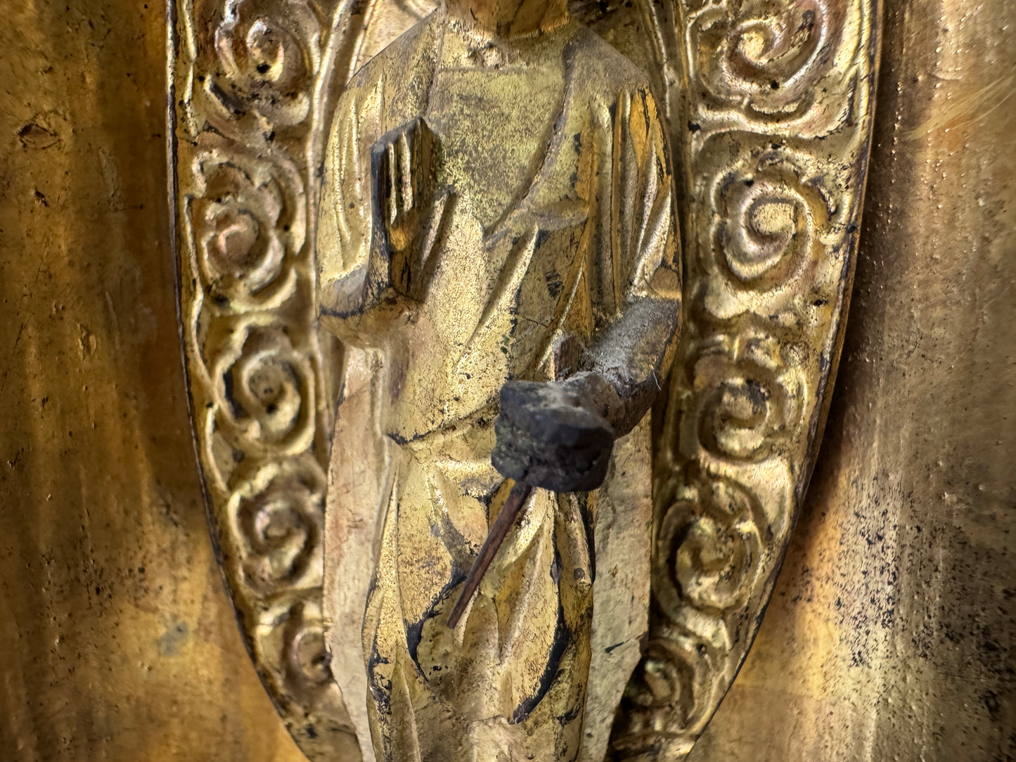 Y10936 STATUE Kannon Goddess of Mercy figurine shrine Japan antique Buddhist art
