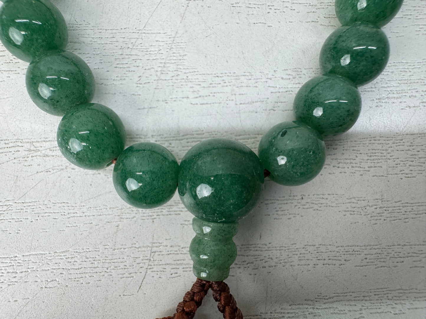 Y10937 JUZU Indian Jade Prayer beads box Buddhist ritual item Japan antique