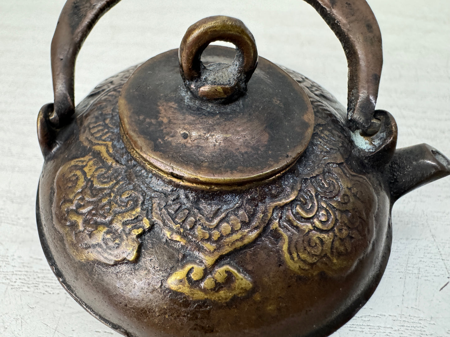 Y10938 SUITEKI Copper stationery suzuri water pot calligrapher Japan antique
