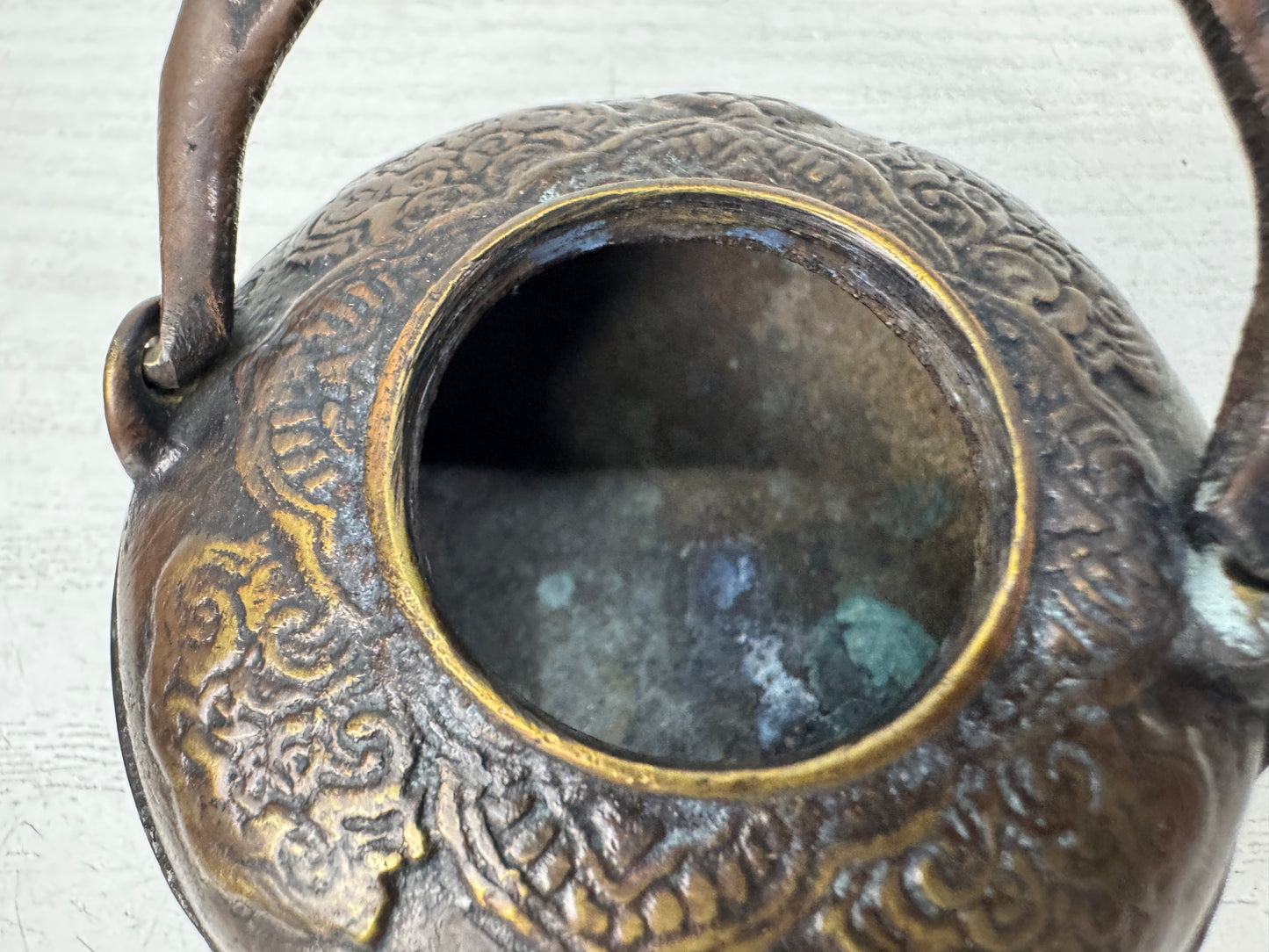 Y10938 SUITEKI Copper stationery suzuri water pot calligrapher Japan antique