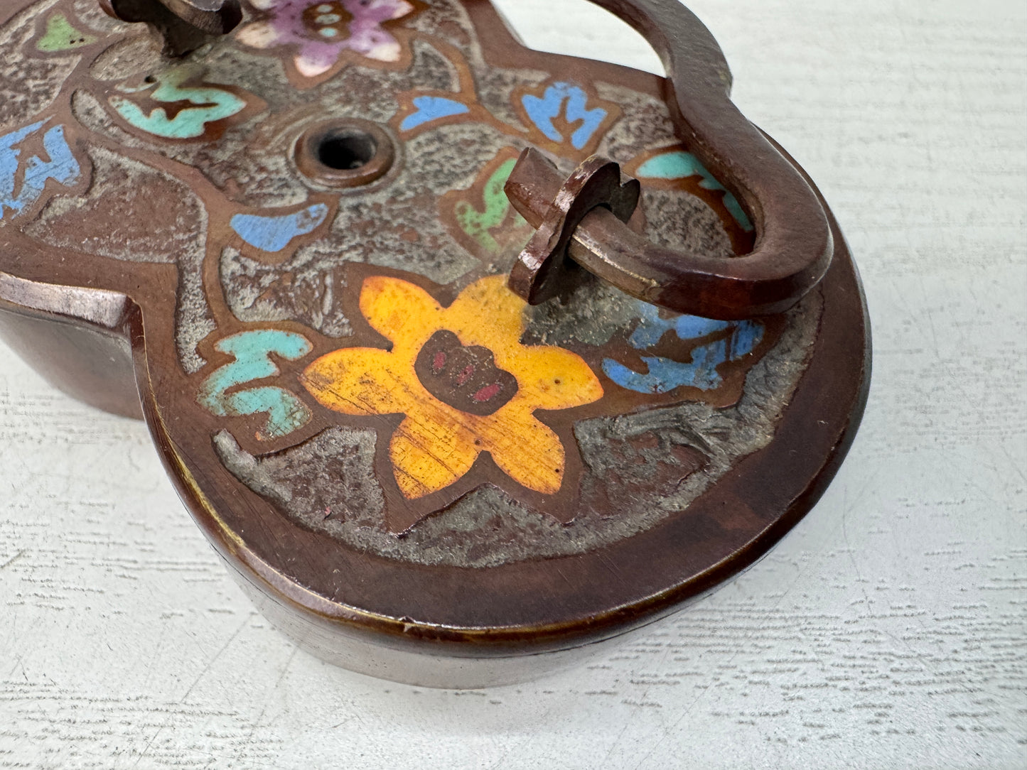 Y10939 SUITEKI Copper stationery suzuri water pot calligraphy Japan antique