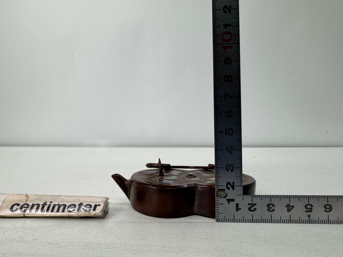 Y10939 SUITEKI Copper stationery suzuri water pot calligraphy Japan antique