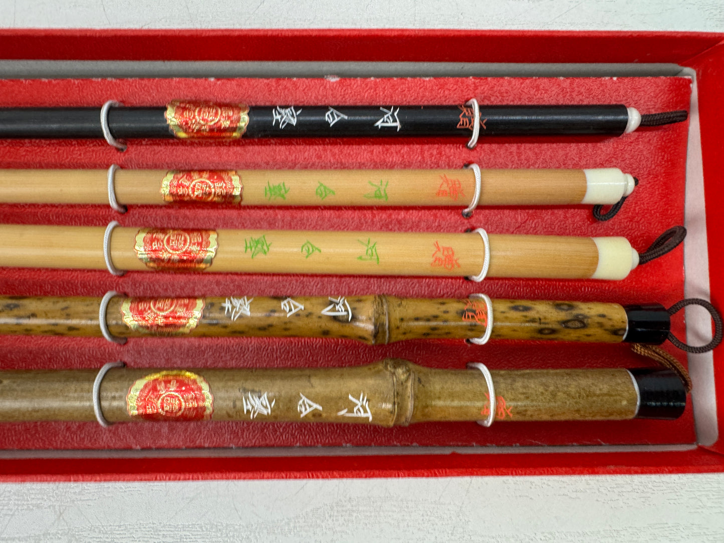 Y10946 FUDE 5 ink writing Kumano Brush box calligraphy stationery Japan antique
