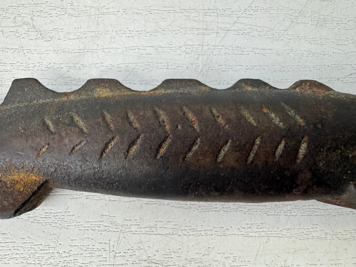 Y10949 OKIMONO metal Fish-shaped paperweight stationery Japan antique figure