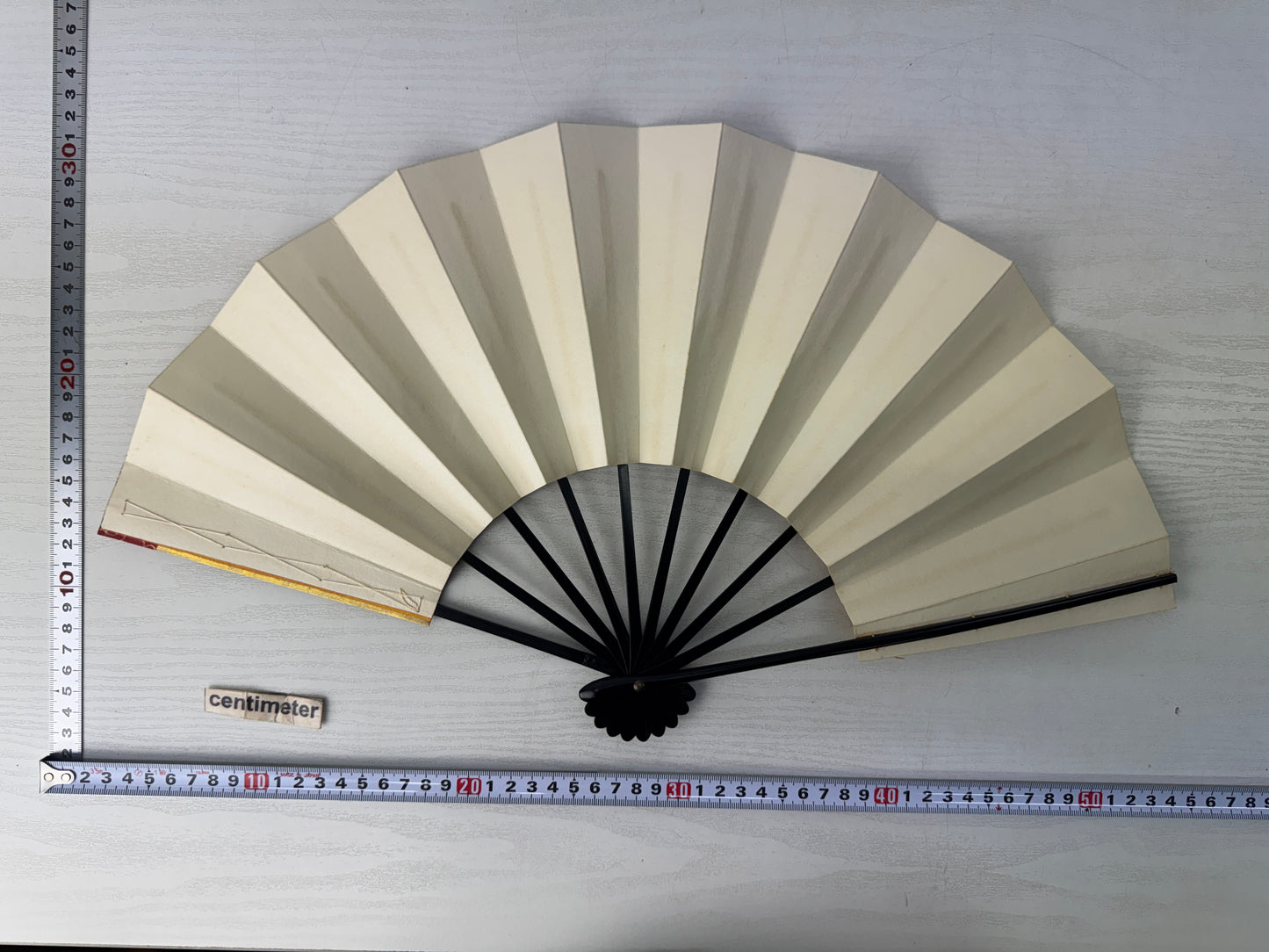 Y10950 SENSU Folding fan bamboo display stand box Japan antique vintage kimono