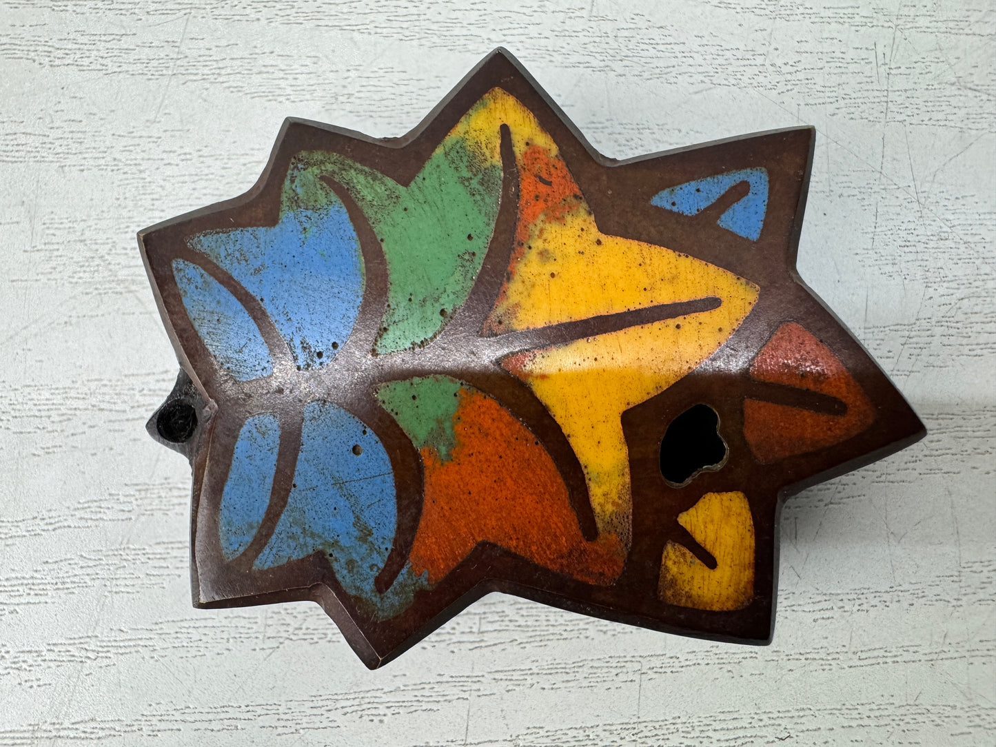 Y10951 SUITEKI Cloisonne suzuri water pot copper stationery Shodo Japan antique