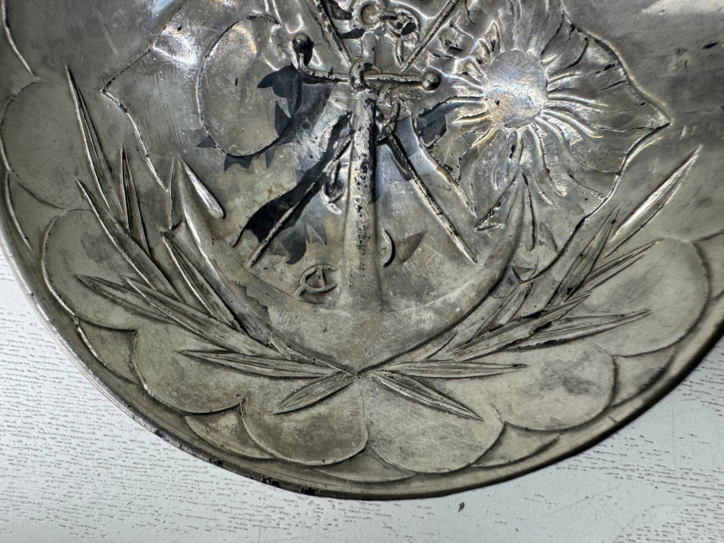 Y10963 Imperial Japan Army metal Sake cup sakazuki  Japanese WW2 vintage