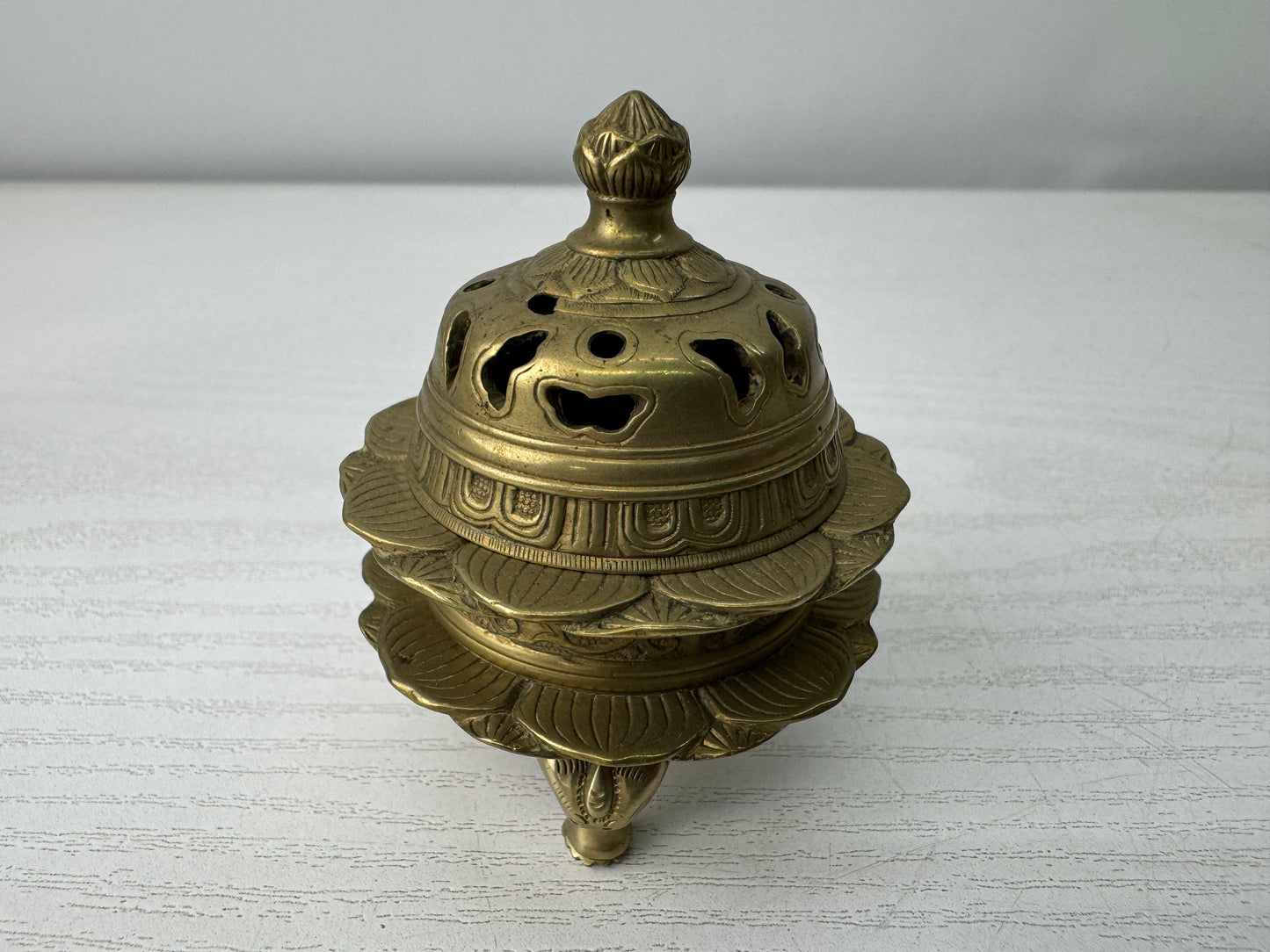 Y10972 Buddhist Altar Equipment Copper Ritual Implements  set of 6 Japan antique