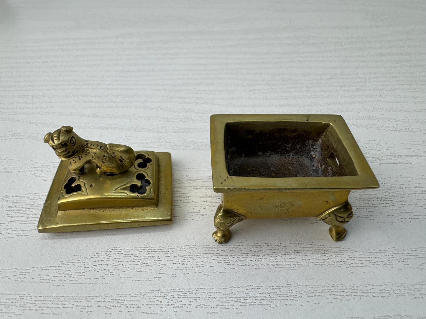 Y10972 Buddhist Altar Equipment Copper Ritual Implements  set of 6 Japan antique