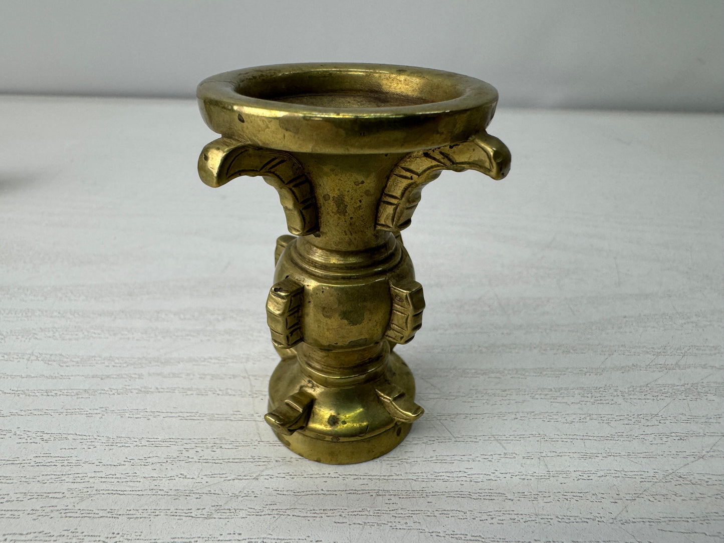 Y10972 Buddhist Altar Equipment Copper Ritual Implements  set of 6 Japan antique