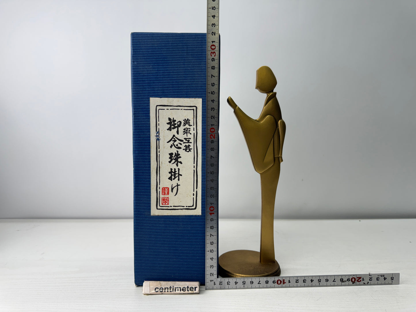 Y10973 Buddhist Altar Equipment Rosary Juzu Prayer beads Stand box Japan antique