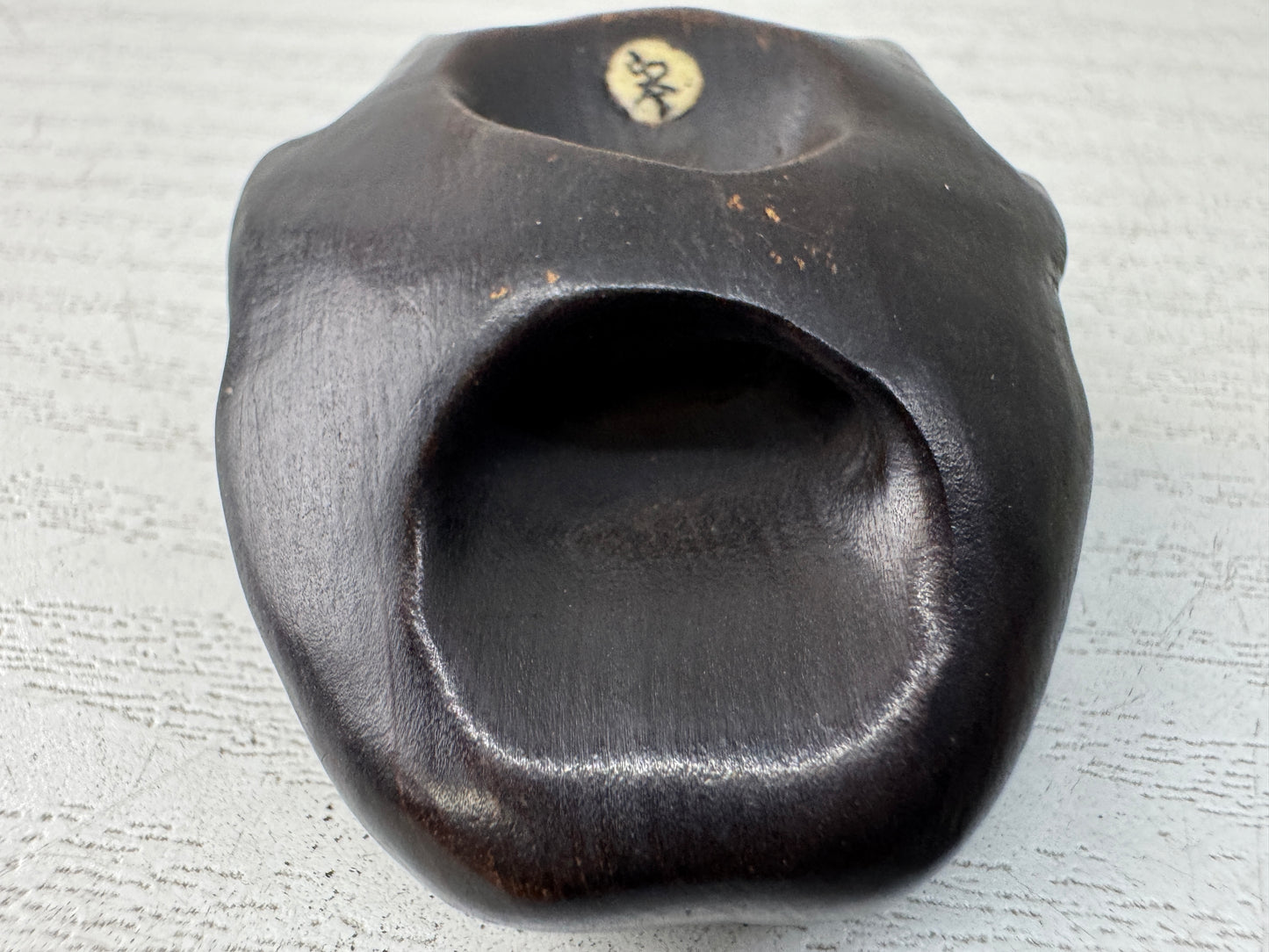 Y10981 NETSUKE  wood carving Mask Japan antique traditional kimono accessory