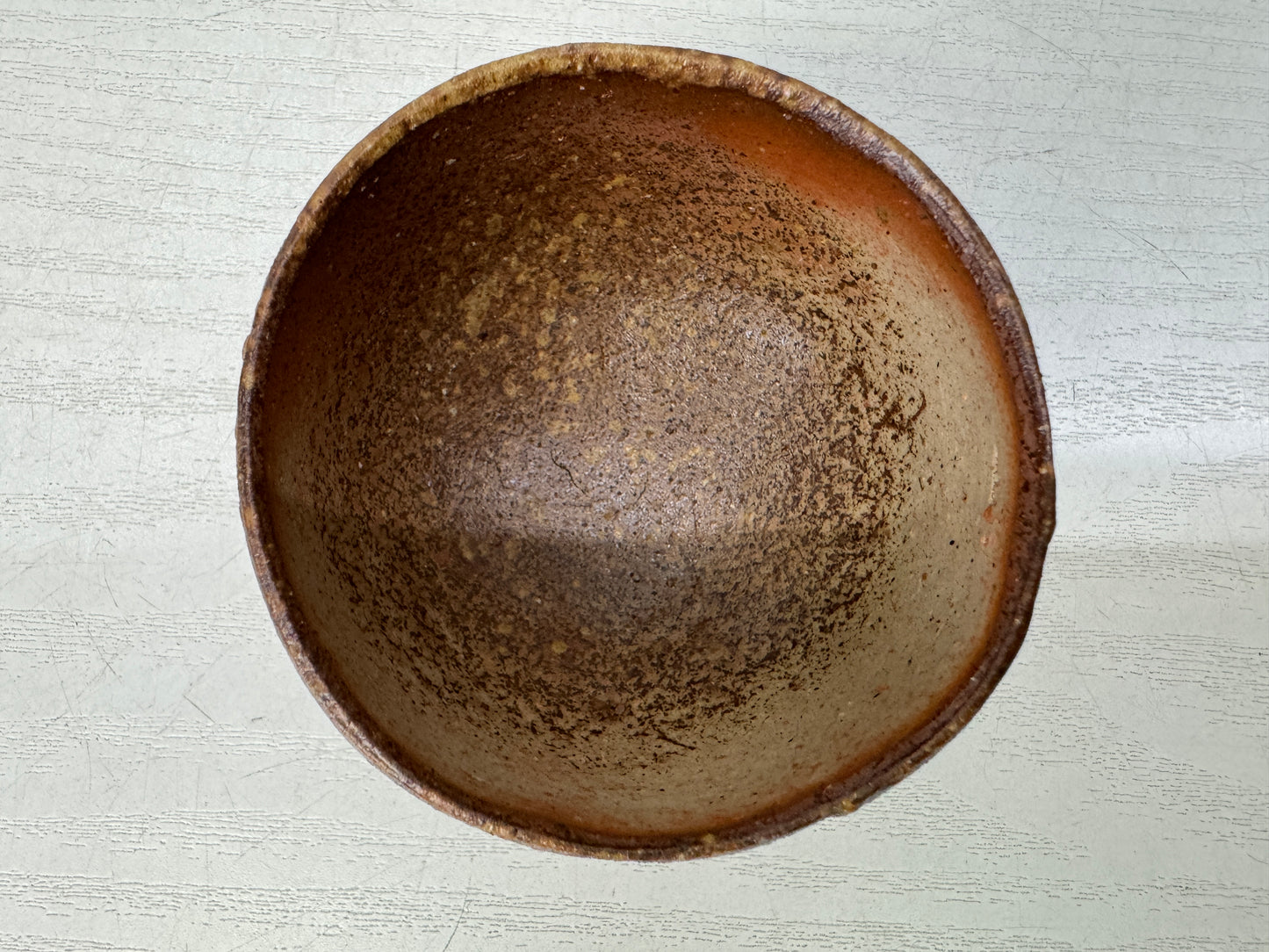 Y10985 CHAWAN Bizen-ware Guinomi Sake cup signed box Japan antique tableware