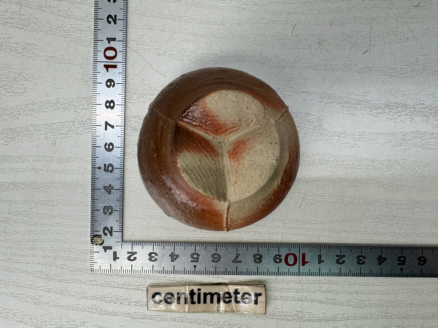Y10985 CHAWAN Bizen-ware Guinomi Sake cup signed box Japan antique tableware