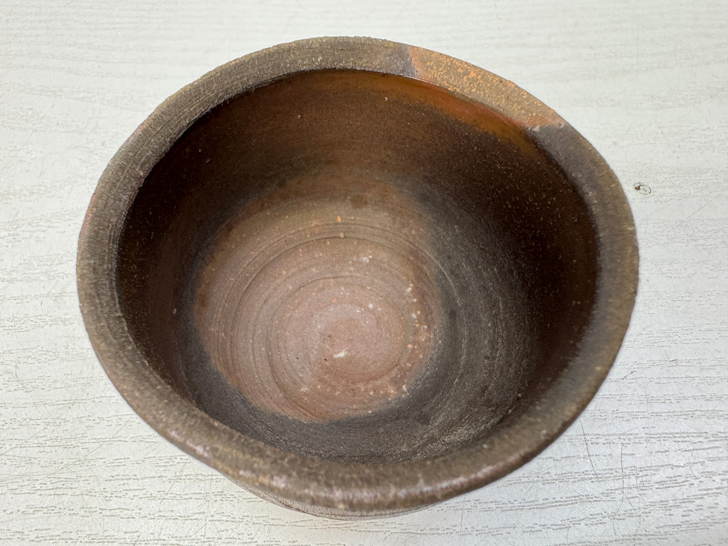 Y10988 CHAWAN Bizen-ware Sake cup signed box Japan antique tableware pottery
