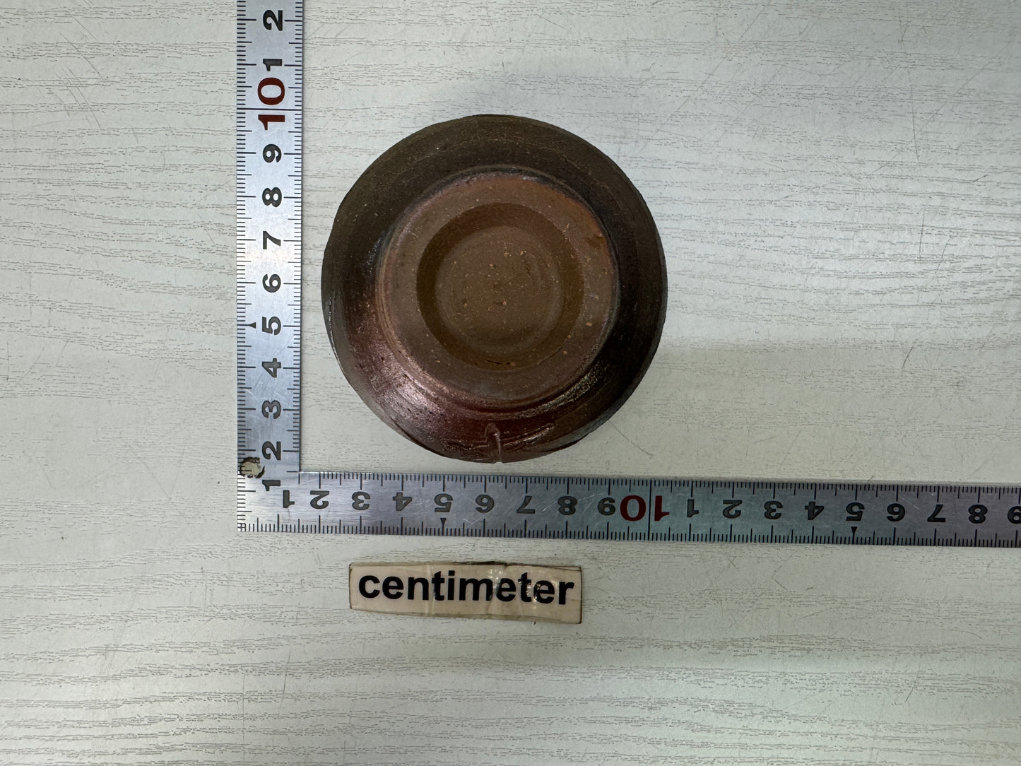 Y10988 CHAWAN Bizen-ware Sake cup signed box Japan antique tableware pottery
